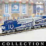 Collectible NFL Football Indianapolis Colts Super Bowl Electric Train Set Collection